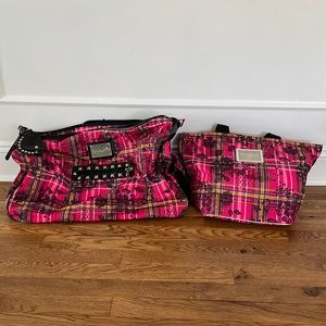 Betseyville ( Betsey Johnson ) Overnight Bag & Small Bag. Like new